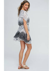 Pia Rossini Corsica Dress in Black/White, view 2, click to see full size