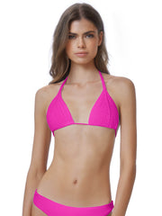 PQ Swim Isla Triangle in Hot Pink, view 1, click to see full size