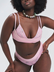 Frankies Bikinis Bellamy Ribbed Top In Aurora, view 4, click to see full size