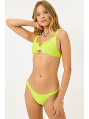 Frankies Bikinis Cole Top In Slime, view 3, click to see full size