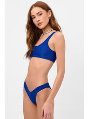 Frankies Bikinis Connor Top In Cerulean, view 3, click to see full size