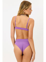 Frankies Bikinis Gavin Top In Violet, view 2, click to see full size
