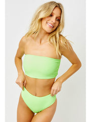 Frankies Bikinis Jenna Top In Green Glow, view 3, click to see full size