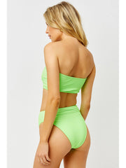 Frankies Bikinis Jenna Top In Green Glow, view 2, click to see full size