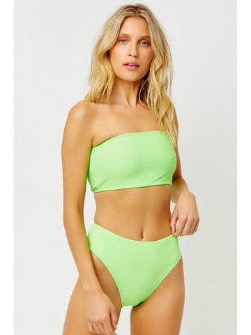 Frankies Bikinis Jenna Top In Green Glow