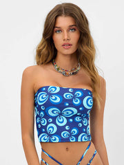 Frankies Bikinis Peace Top In Amulet, view 1, click to see full size