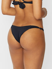 Frankies Bikinis Malibu Bottom Cheeky Black, view 2, click to see full size