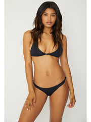 Frankies Bikinis Malibu Bottom Cheeky Black, view 3, click to see full size