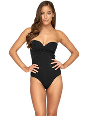 JETS Bandeau One Piece Black, view 1, click to see full size