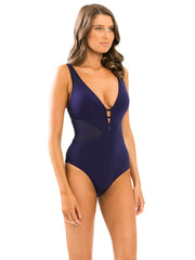 JETS One Piece D/DD Tab Plunge Indigo, view 1, click to see full size