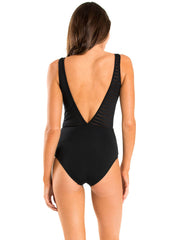 JETS One Piece High Neck Black, view 2, click to see full size