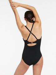 Jets Jetset E/F Clean Plunge One Piece in Black, view 2, click to see full size