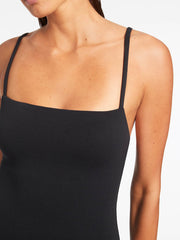 Jets Isla Rib Minimal One Piece In Black, view 4, click to see full size