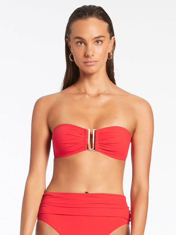 Jets Jetset Bandeau Top In Cherry