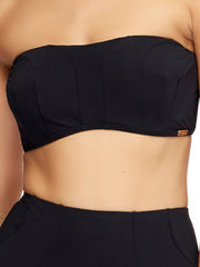 JETS Contour D/DD Bandeau Top Black, view 3, click to see full size