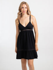 Koy Resort Laguna Empire Waist Dress In Black, view 1, click to see full size