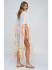 Pia Rossini Kyana Maxi Coverup in Pink, view 2, click to see full size