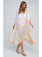 Pia Rossini Kyana Maxi Coverup in Pink, view 1, click to see full size