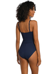 La Blanca Island Goddess Lingerie Maillot in Indigo, view 3, click to see full size