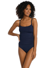 La Blanca Island Goddess Lingerie Maillot in Indigo, view 4, click to see full size