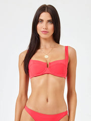 L*Space Camellia Top In Hot Cherry, view 1, click to see full size