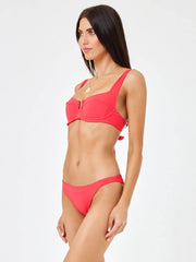 L*Space Camellia Top In Hot Cherry, view 3, click to see full size
