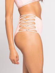 L*Space Tripp High-Waisted Bottom Cherry Blossom, view 3, click to see full size