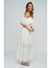 Pia Rossini Laguna Maxi Dress in White, view 3, click to see full size