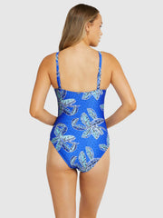 Baku Coral Coast D/E Underwire One Piece in Azure, view 2, click to see full size