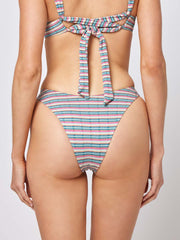 L*Space Pique Stripe Cabana Bitsy Bottom In Vista Dreams, view 2, click to see full size