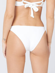 L*Space Pointelle Rib Camacho Bottom in White, view 2, click to see full size
