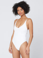 L*Space Gianna One Piece Classic in White, view 4, click to see full size