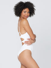 L*Space Gianna One Piece Classic in White, view 3, click to see full size