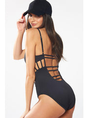 Red Carter Brittany One Piece Black, view 4, click to see full size
