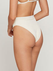 L*Space Ridin' High Frenchi High Waist Bottom Cream, view 2, click to see full size