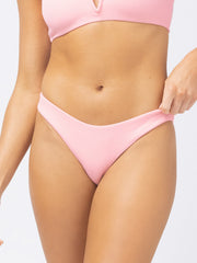 L*Space Ribbed Sandy Bottom Classic In Crystal Pink, view 1, click to see full size