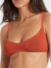 Bond-eye Lissio Crop in Coral Lurex, view 4, click to see full size