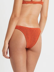 Bond-eye Vista Brief in Coral Lurex, view 2, click to see full size