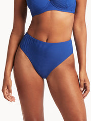 Sea Level Spinnaker Retro High Waist Pant in Royal, view 1, click to see full size