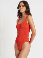 Bond-eye Madison One Piece in Coral Tiger, view 3, click to see full size