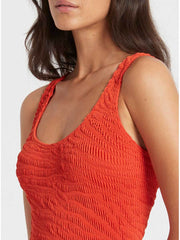 Bond-eye Madison One Piece in Coral Tiger, view 4, click to see full size