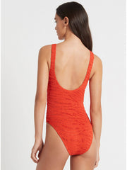 Bond-eye Madison One Piece in Coral Tiger, view 2, click to see full size