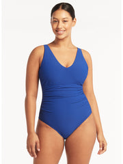Sea Level Spinnaker D/DD One Piece in Royal, view 1, click to see full size