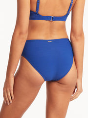 Sea Level Spinnaker Mid Bikini Bottoms in Royal, view 2, click to see full size