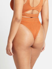 Bond-eye Shimmer Savannah Brief in Burnt Orange, view 2, click to see full size