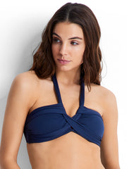 Seafolly Bandeau Indigo, view 1, click to see full size