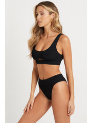 Bond-eye Sasha Crop Eco Top In Black, view 4, click to see full size