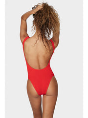 Bond-eye Mara One Piece In Baywatch Red, view 2, click to see full size