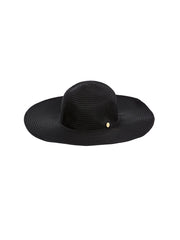 Seafolly Lizzy Ribbon Hat Black, view 1, click to see full size