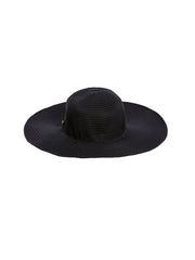 Seafolly Lizzy Ribbon Hat Black, view 2, click to see full size